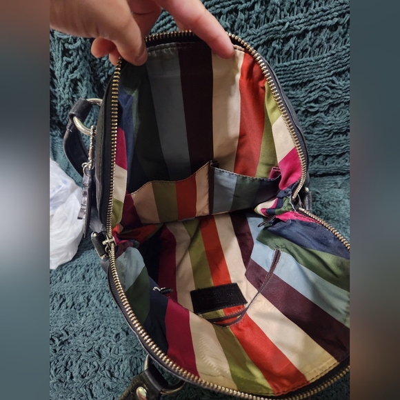 Coach Poppy Black Shimmer Convertible Crossbody - Picture 6 of 16